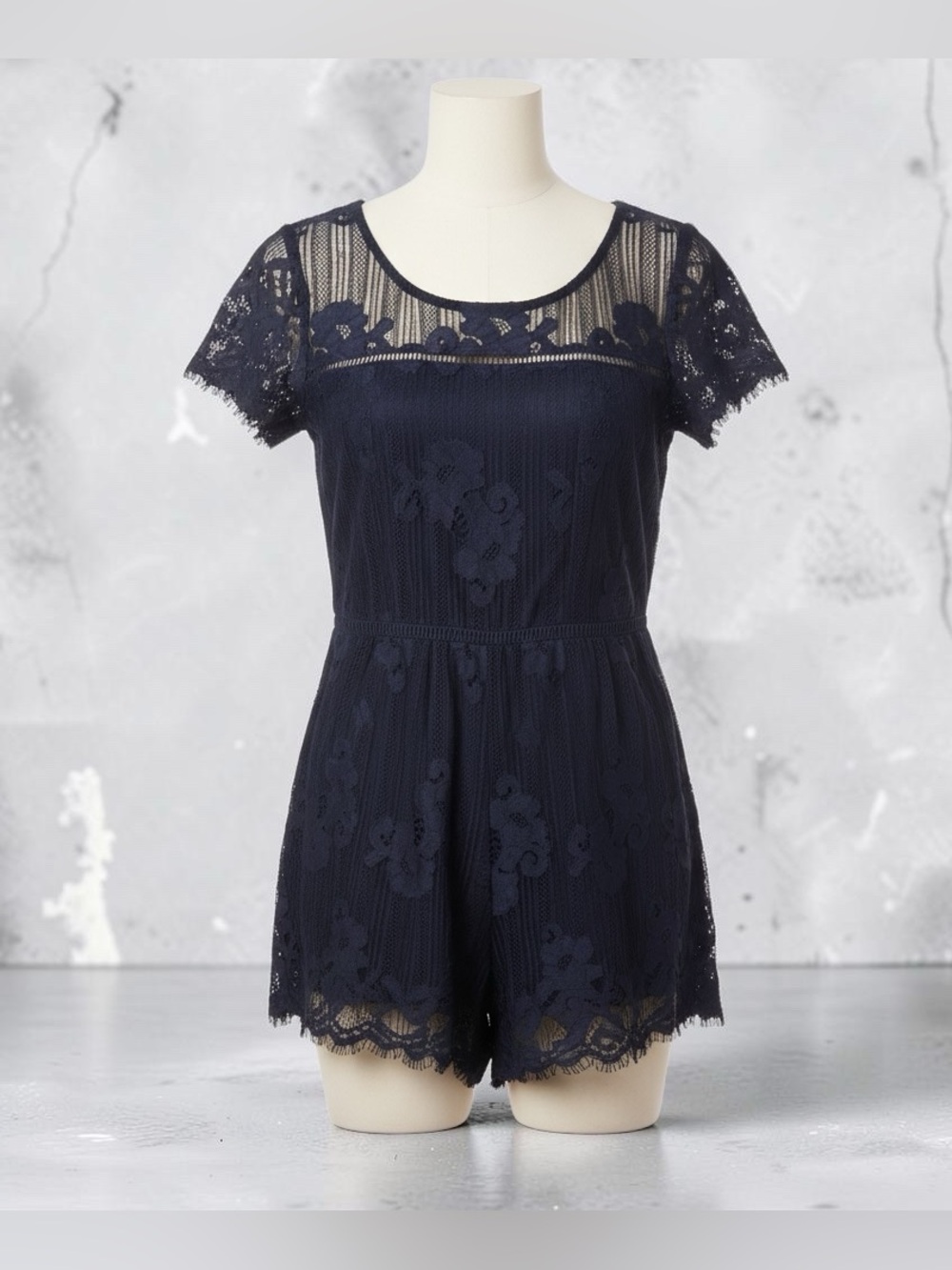 Maurice’s 5/6 Navy Blue Lace Above Knee Dress